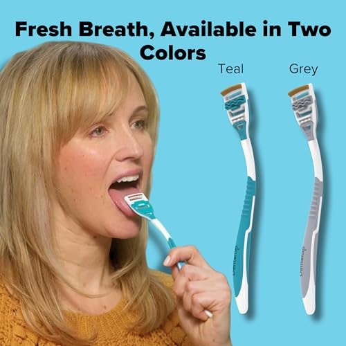 Dentemp Tongue Scraper with Copper Infusion - Bad Breath Eliminator and Oral Care Tool - Ergonomic Handle Design (2 pack)
