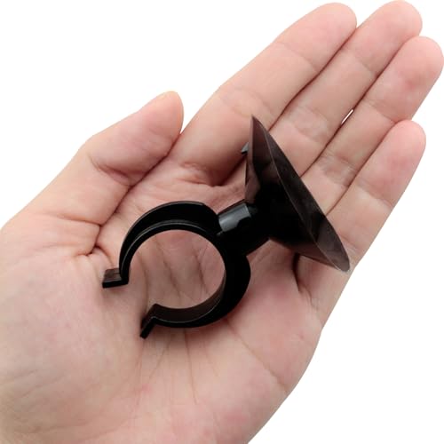 ZCZQC 6PCS Aquarium Oxygen Tube Suction Cup Clamps 23mm Aviation Tube Clamps Multi Functional Fish Tank Snap On Suction Cups Black