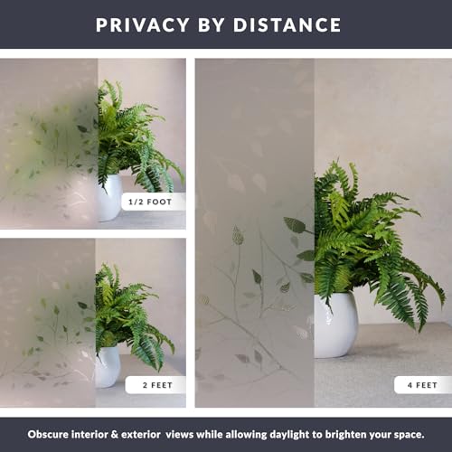 Canopy Window Privacy Film by Artscape - Decorative Privacy Frosted Glass Design, Static Cling, Day and Night Privacy, UV Protection, Easy to Apply and Removable, Made in USA - 36 x 72 Inch - color: Canopy
