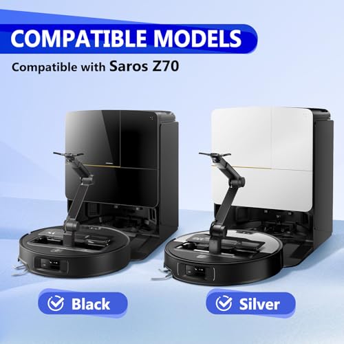 31 PCS Saros Z70 Replacement Accessories Compatible with Saros Z70 Robot Vacuum, 1 Mainbrush, 6 Scent Tablets, 4 HEPA Filters, 6 Dust Bags, 6 Mop Pads, 6 Side Brush - size: for Saros Z70
