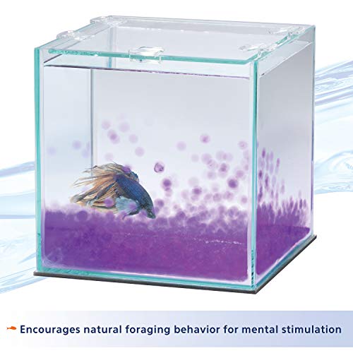 Aqueon Pure Betta Beads, Purple (Pack of 2) - color: Purple, size: One Pouch (Pack of 2)