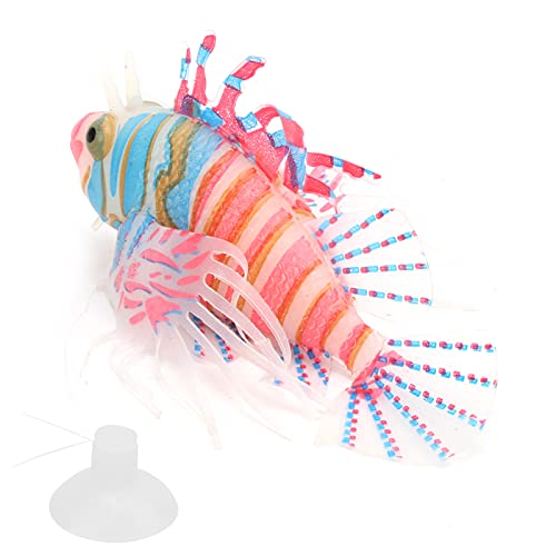 Yinhing Fake Fish, Floating Fish Luminous Silicone with Suction Cup Artificial Fake Glowing Effect Aquarium Decor Swimming for Aquarium Box Decoration ()