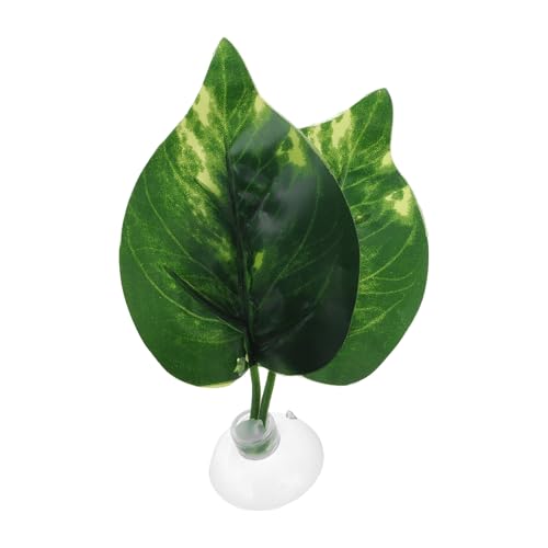 Betta Fish Leaf, Natural Habitat Simulation for Betta Spawnings Grounds, Betta Spawnings Leaves, Resting Bed, Double Leaves, Dark Green