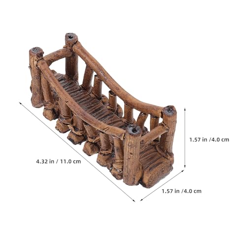 SHINEOFI 2pcs Mini Aquarium Bridge Decor – Ceramic Fish Tank Bridge Accessories, Small 3-inch Japanese Style Ornamental Statues for Fairy Garden and Aquarium Landscaping