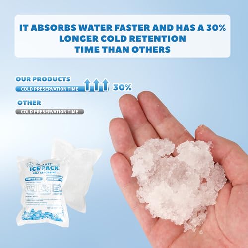 50 Pcs Reusable Ice Packs for Coolers (3.7''x4.9'') - Long-Lasting Gel Freezer Packs for Lunch Boxes, Shipping, Camping, Beach & Fishing | Keep Food/Drinks Fresh - style: 3.7''x4.9'' Packs of 50