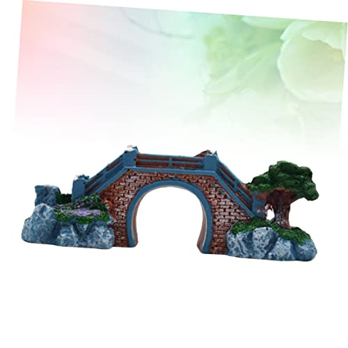 FOMIYES Realistic Resin Bridge for Aquarium Fish Tank Ornament Sturdy Elegant Easy to Clean for Both Freshwater Saltwater