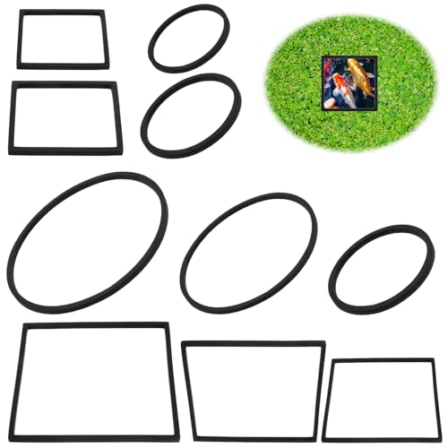 10 Pcs Fish Feeding Rings Set, Floating Plant Ring Aquarium Plant Corral Round Square Fishes Feeder Rings Aquariums Floating Plants Barrier Fishes Tanks Aquarium Floating Ring for Fish Tank Aquariums