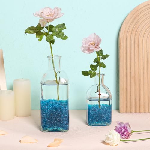 T4U Fish Tank Gravel 2 LB, Tumbled Small Rocks for Aquarium, Glass Beads for Vases, Succulent Rocks for Plants, Aquarium Gravel Decorative Pebbles for Terrarium Crafts Vase Filler, Blue - color: #11 - Blue, size: 2 LB