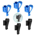 6 PCS Fish Tank Hose Holder Adjustable Fish Tank Water Clip Fish Tank Water Pipe Clamp Fish Tank Mounting Clip for Fish Tank and Aquarium(Fit for 8mm to 16mm Hoses,Black,Blue)