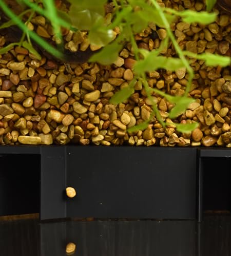Chatelet Aquarium Underground Tunnel | Fish & Shrimp Hideout for Aquariums | Unique Underground Viewing Tunnel | Made in USA (Black) - color: Black