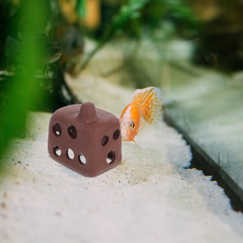 SUPVOX 7pcs Aquarium Fish Tank Decoration Purple Clay Ceramic Shrimp Cave Hideout Ornaments Breeding Shelter Landscaping Decor for Freshwater Fish and Shrimp