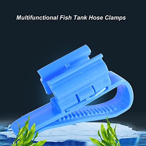 Tube Clip, 2Pcs Multifunction Plastic Adjustable Fish Mounting Clip, Water Pipe Tube Clamp Hose Holder for Fish or Bucket
