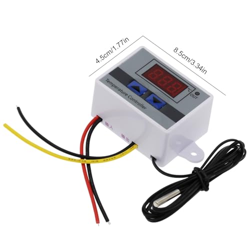 Electric Digital Thermostat - Precision Temperature Controller, Smart Heating Regulator, Adjustable LCD Display | Functional Heat Mat Thermostat for Baseboard Heater, Incubator, Aquarium