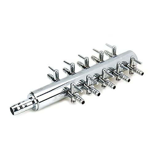 Aquarium 10 Way Inline Manifold Air Flow Pump Tubing Splitter Lever Control Valve - size: 10 Ways