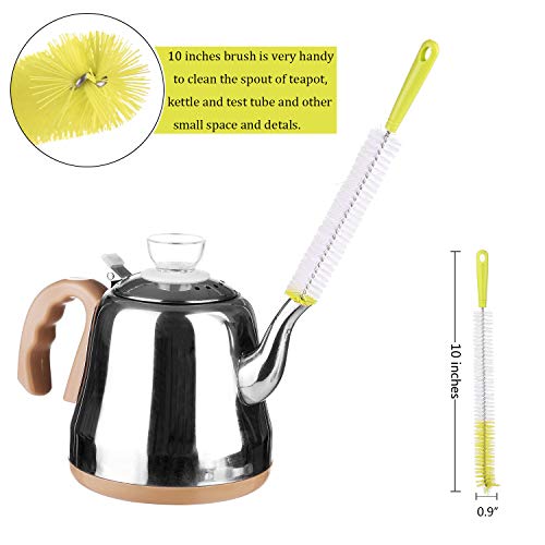ALINK 8-Pack Bottle Cleaning Brush Set - Long Bottle Cleaner for Washing Beer/Wine Narrow Neck Bottles, Hummingbird Feeder, Sport Well, Plus Kettle Cleaner, Straw Brush