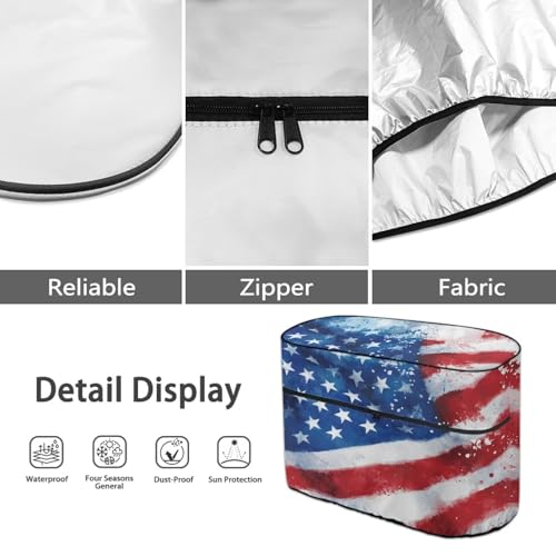 American Flag Camper Propane Tank Cover Replacement Cover for RV/Trailer/Camper Waterproof RV Propane Tank Cover Easy to Install Clean - color: American Flag Print, size: Small-Double 20LB