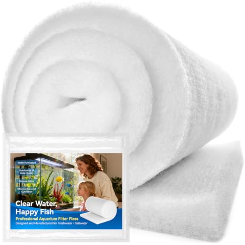 Borlech Aquarium Filter Floss Pad - Mechanical & Polishing Polyester Media for Fish Tank Filters, Ultra-Clear Water in No Time, 3/4" Thick (39.4” x 11.8”) 1 Pack - size: 39.4"x11.8"x1" (1 PACK)