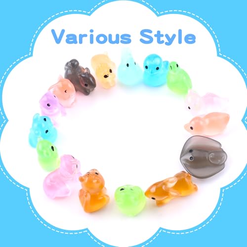 Tmtains Slime Charms Kawaii Resin Charms 3D Cute Nail Charm Mini Flatback Luminous Animal Charm Bulk Resin Jewelry Making Turtle Embellishments Supplies for Cell Phone Scrapbooking DIY Crafts - color: Dc 100Pcs Resin Animal