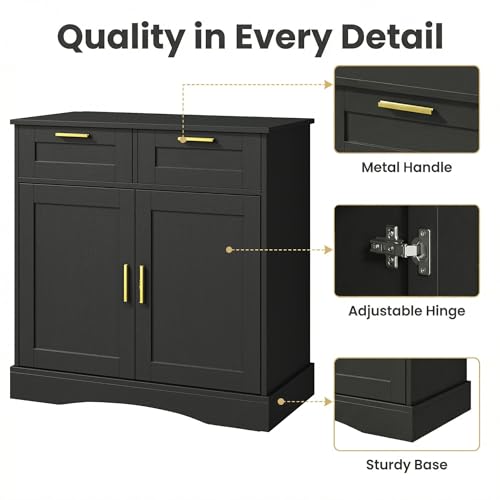 20 Gallon Fish Tank Stand, with Storage Cabinet and 2 Drawers Fish Tank Stand, Fish Tank Accessories Storage, for 20-29 Gallon Aquarium Stands PTBX01BK (Black, 30.71'' x 15.75'') - color: Black, size: 20-29 Gallon