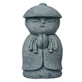 livelyfish Japanese Buddha Bosatsu Feng Shui Praying Monk Statue Sandstone Happy/Smiling Miniature Figurine Ornament for Fish Tank Aquarium Home Garden Decoration (1) - size: 1