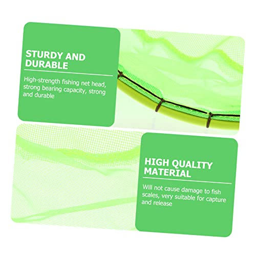 BESPORTBLE 2 Pcs Fishing Net Head Release Net Fishing Nets Nylon Landing Net Catcher Net Removable Fishing Net - color: As Shownx3pcs, size: 25.5X25.5X1CMx3pcs