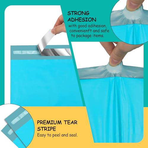 Poly Mailers 10x13 inch 25 Pcs, Blue Plastic Mailing Envelopes with 2.4mil Thickness, Waterproof and Tear-resistant Shipping Bags for Clothing, Tamper Proof Self-Seal Mailers Poly Bags - color: Blue, size: 10x13 Inch 25 Pcs