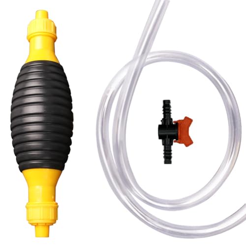 Gas Siphon Pump for Gasoline, Syphon Hand Pump with 3.3Ft Siphon Hose, Transfer Pump for Water, Fuel, Liquid, Aquarium (one hose)