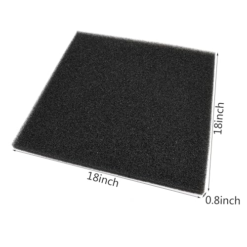 Aquarium Filter Bio Sponge Pad, Foam Sponges Filter Media, Cut fit it Filter Accessories for Fish Tanks and Ponds (18"x18"x0.8" (20PPI) 2 Pack) - size: 18"x18"x0.8" (20PPI) 2 PACK