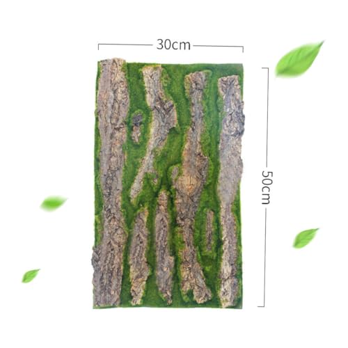 Lifelike Aquarium Bark Background Decoration, Simulated Tree Bark Board Cable Ties, 30x50cm Reptile Tank and Fish Tank Scenic Habitat for Tortoise and Bearded Dragon Terrariums