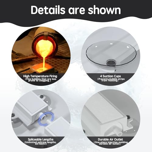 150mm Air Stone Bar for Aquarium - Nano Bubble Oxygen Diffuser with High Dissolution Rate - Quiet & Durable Air Pump Accessory