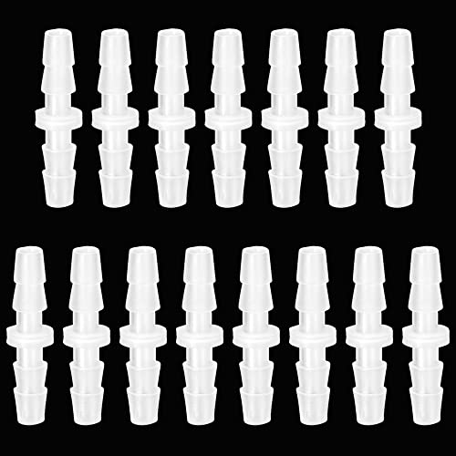 Feelers 1/8" x 1/8" Plastic Hose Barb Fitting 15 Pack, Equal Barbed Splicer Connector, Straight Union Adapter for Aquarium, Air Line, Fuel Line, Liquid Transfer - size: 1/8 Inch, style: 15pcs-Straight