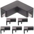 Kisangel 6pcs Black Medium Silicone Corner Protectors Anti-Collision Guard for Fish Tank and Aquarium Edges, Soft Safety Bumpers for Pets and Furniture Edge Protection