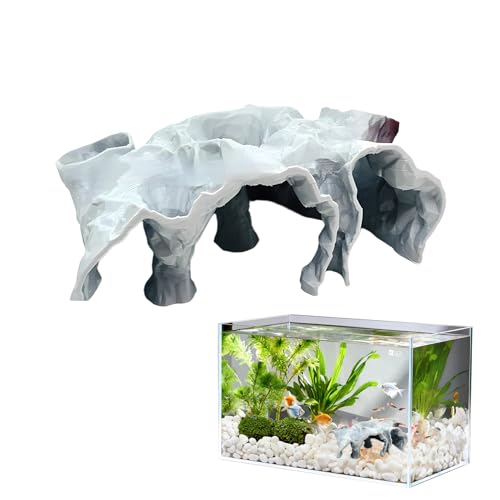 Aquarium Underground Tunnel Cave, Cave Fish Tank Decor, Fish Tank Decor Decoration, Breeding Shelter Decoration - size: Small