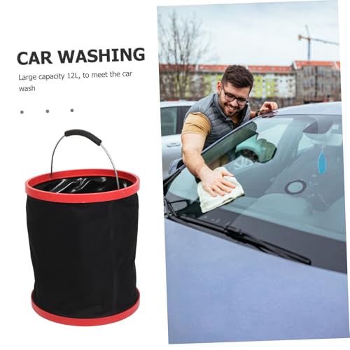 Unomor Foldable Car Wash Bucket Heavy-Duty Cleaning Container Handle for Outdoor Activities Fishing Camping and Vehicle Washing