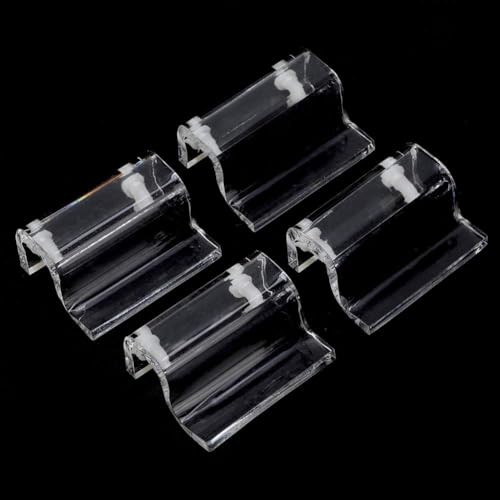 4Pcs Aquarium Lid Clips for 6-12mm Glass, Rimless Aquarium Acrylic Fish Tank Cover Clip Glass Cover Holder Aquarium Fish Tank Cover Support Clamp Accessory