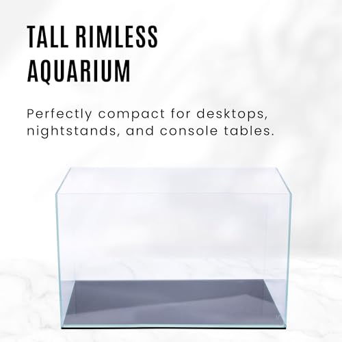 UNS Ultra Clear Rimless Tank - 25.6GAL | 97.2L - 23.62x14.17x17.71 | 60x36x45 CM, 6mm Glass Thickness, Leveling Mat Included - Low Iron, High Clarity Fish Tank w/ 45° Mitered Edge - [60T] - size: [60T] - 25.6 Gal - 23.62 x 14.17 x 17.71 in