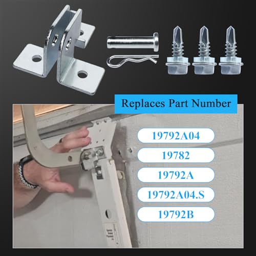 19792A04 Garage Door Opener Bracket, Door Reinforcement Bracket Door Bracket, Clevis Pin, Cotter Pin & Fasteners Included, Fit for Genie, Liftmaster, Sears, Craftsman 19782, 19792A, 19792B, 19792A04.S - style: 19792A04