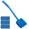 4Pcs Aquarium Scrubber, Fish Tank Scrubber with Long Handle and Replaceable Sponge Heads, Efficient Aquarium Sponge Cleaner for Glass Terrariums and Multi-Surface Home Cleaning