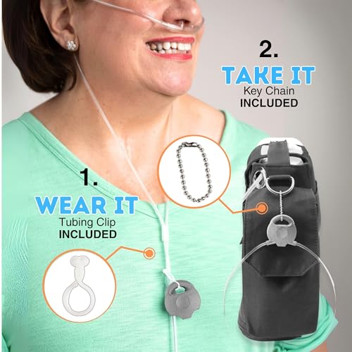 Oxygen Nasal Cannula Protective Cover Accessory, HSA FSA Eligible, Hose Holder for Portable Concentrator Machine Tubing, Tank, or CPAP, Keeps Tube Nose Piece Off Floor, (One Pack) - size: One Pack