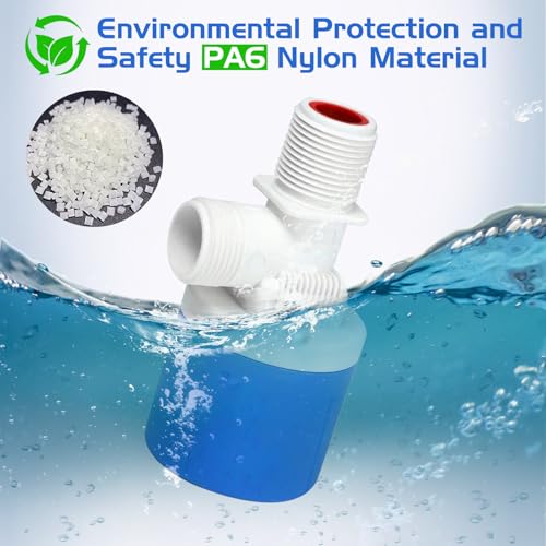 3/4" Top Inlet Water Float Valve, 2 Pack Automatic Water Level Control Valve For Water Tank Water Trough Pool Livestock Troughs Distille Solar Energy Auto Pot Aquarium