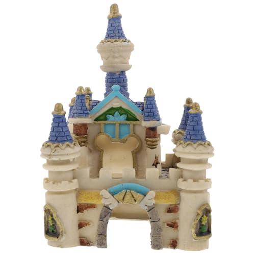 balacoo Fish Tank Castle Decor 5.70X4.33X4.33In Aquarium Underwater Castle Ornament Resin Hideout for Betta Tropical Fish