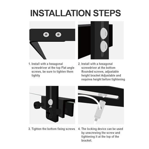 Aquarium Light Riser, Aquarium Light Bracket, Aluminum Alloy High Adjustable Aquarium Light Holder,Fish LED Aquarium Light Stand for Hanging Lamp (Black) - color: Black
