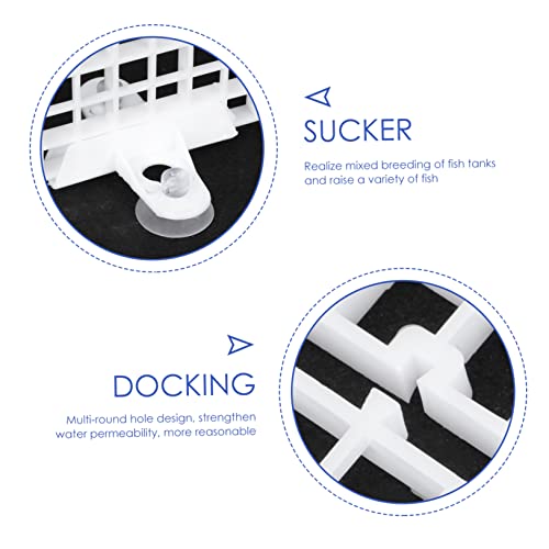 1Set Aquarium Bottom Grid Divider Board Suction Cups for Fish Tank Separation Durable Isolation Board for Fish Breeding and Tank Supplies