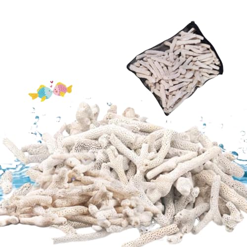 Crushed Coral for Aquarium Filter Media - Pre-Filled Reusable Media Bag - Natural pH Buffer for Freshwater & Saltwater Fish Tanks