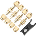4PCS Solid Brass Reusable Fittings For 1/4-Inch ID PU Polyurethane Hose, Air Hose Splicer End Repair Fittings