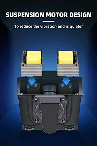 Persuper Aquarium Air Pump Dual Outlets, Ultra Quiet Fish Tank Air Pump 20-600 Gallons, 5W 110V Silent Water Oxygen Aerator Pump, up to 10L/min 0.022MPa Adjustable High Output Air Stone Bubbler - style: Blue Pump 5W（Excludes accessories）