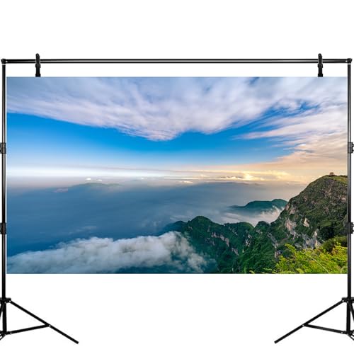 Mountain Aquarium Background Blue Sky Lush Clouds Mountain Peaks Fish Tank Background Sunset Mountains Landscape Reptile Tank Backgrounds Sunrise Rock Mountains Reptile Enclosure Backgrounds 24x12in - color: Blue_White, size: 24(W)x12(H)inches/ 60(W)*30cm