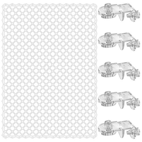 Invisible Anti Jump Netting for Fish Tanks Includes 5 Mounts Clear Covers Aquarium Covers Screen Jump Guard Net