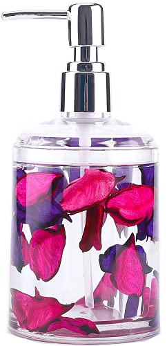 Locco Decor 4 Piece Acrylic Liquid 3D Floating Motion Bathroom Vanity Accessory Set Leaf - size: 4-piece, style: Leaf