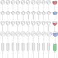 100 Pieces 4ml Cupcake Pipettes, Food Grade Plastic Disposable Pipettes Mini Liquid Injector (100-B) - color: 100-B